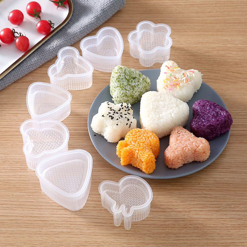 Форма Onigiri в упаковке, форма для риса, набор для рисования, без наклеек, устройство для спама и многолетней резки, пресс, классическая форма для рисовых шариков, домашняя форма «сделай сам»