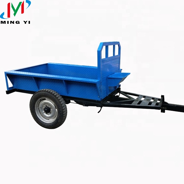 Supper quality mini hand 2 wheels farm trailer for walking tractor farm tractor trailer for hand tractor