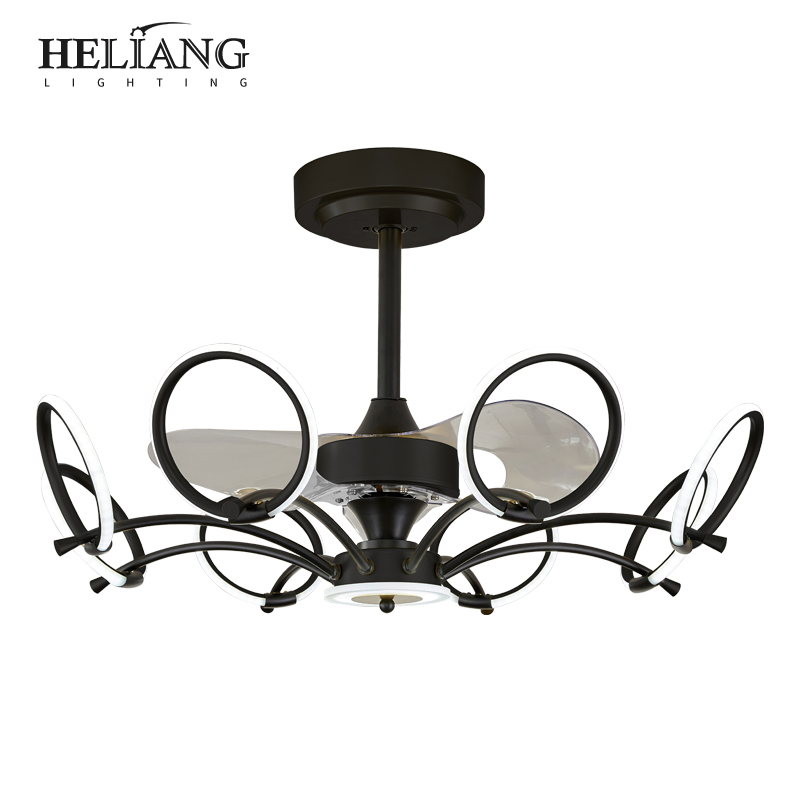 Light luxury living room ceiling fan lamp Nordic dining room bedroom variable frequency fan chandelier with electric fan