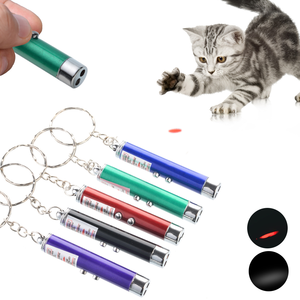 2in 1 игрушечная кошачья LED лазерная указка брелок собака игрушка для кошки "Дразнилка" ПЭТ ручка яркий