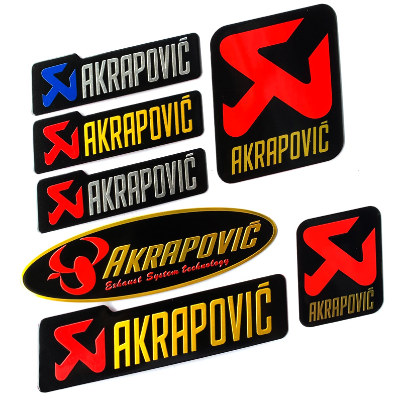 Алюминиевые термостойкие 3D-наклейки на мотоцикл для выхлопных газов akrapovic