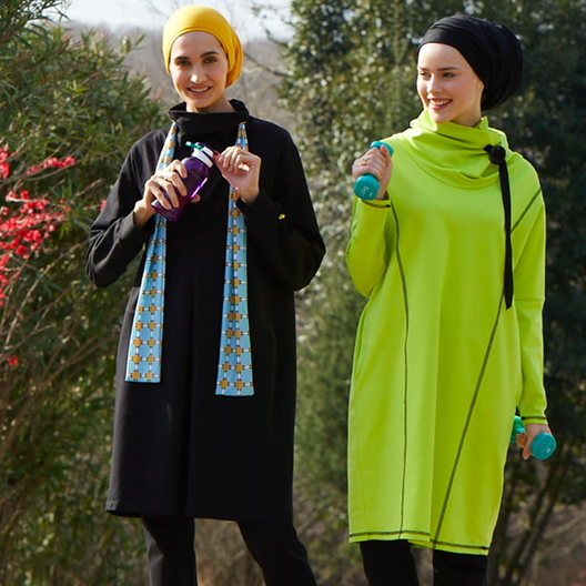2pcs Modest Islamic women tracksuits Sports/Gym Set muslim activewear for jogging training Islamic clothing lady sportwear