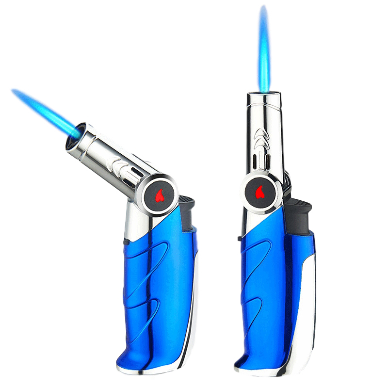 Portable Outdoor Kitchen BBQ Windproof Blue Flame Butane Torch Lighter for Soldering Baking Welding DIY Crafts