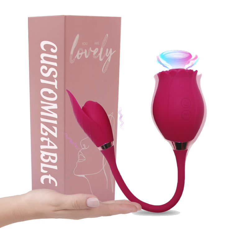 Red Pink And Purple Flower Vibrating Sex Toys Rose Shaped Petal Clitoral Sucking Vibrator Sucks Funny For Women Clitoris Sucker