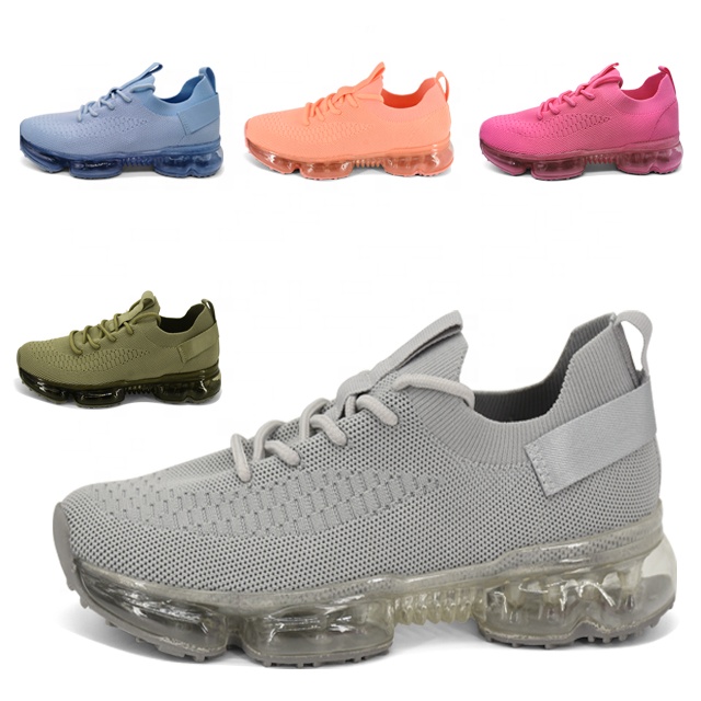Hot Pink Women'S Fashion Air Cushion Sneakers For Ladies New Arrival Fly Knitting Shoes Size 41Custom Shoes Color
