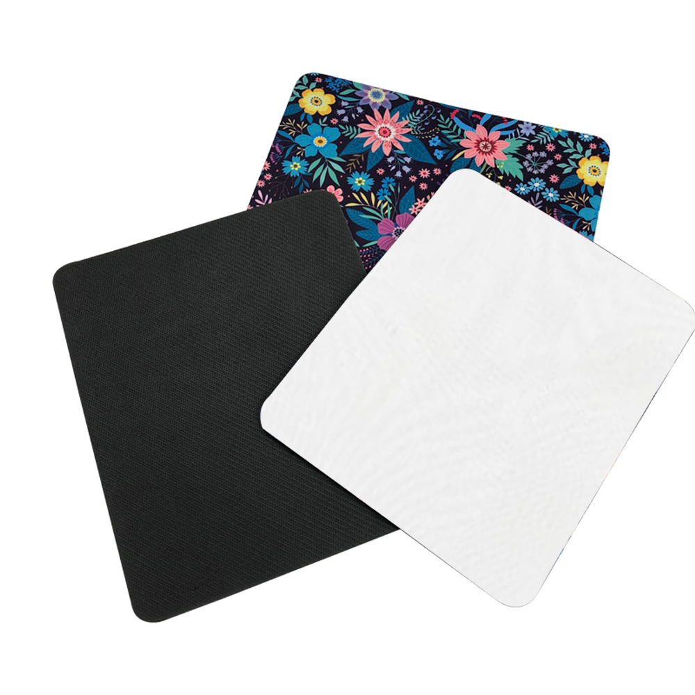 Fabric laminated neoprene sheet blank mouse pad for sublimation anti-slip rubber mousepad