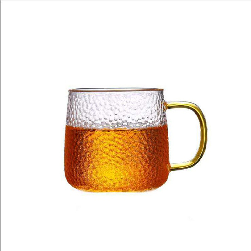 Hot Sale Malleolar Stria Cup Coffee Tea Water Clear Transparent Glass Coffee Mugs Glass Tea Cups
