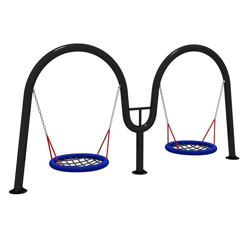 Attractive multiplayer Safety beautiful metal outdoor swing for children's playground