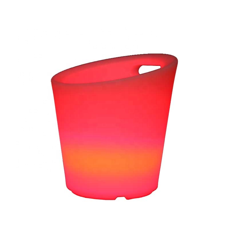 Hot sale Quality RGB plastic led wine ice bucket for outdoor led furniture