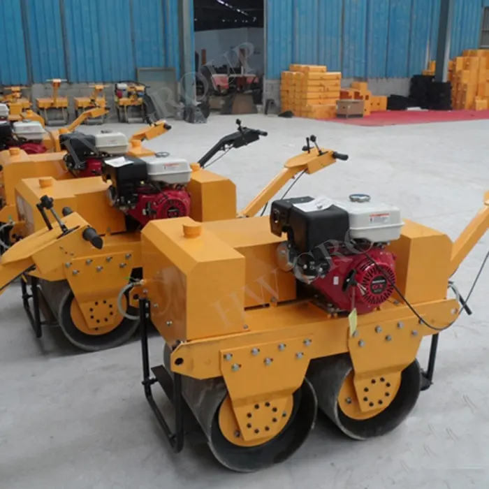 Best Quality 2 ton Road Rolling Machine Walk Behind Double Drum Vibratory Road Roller