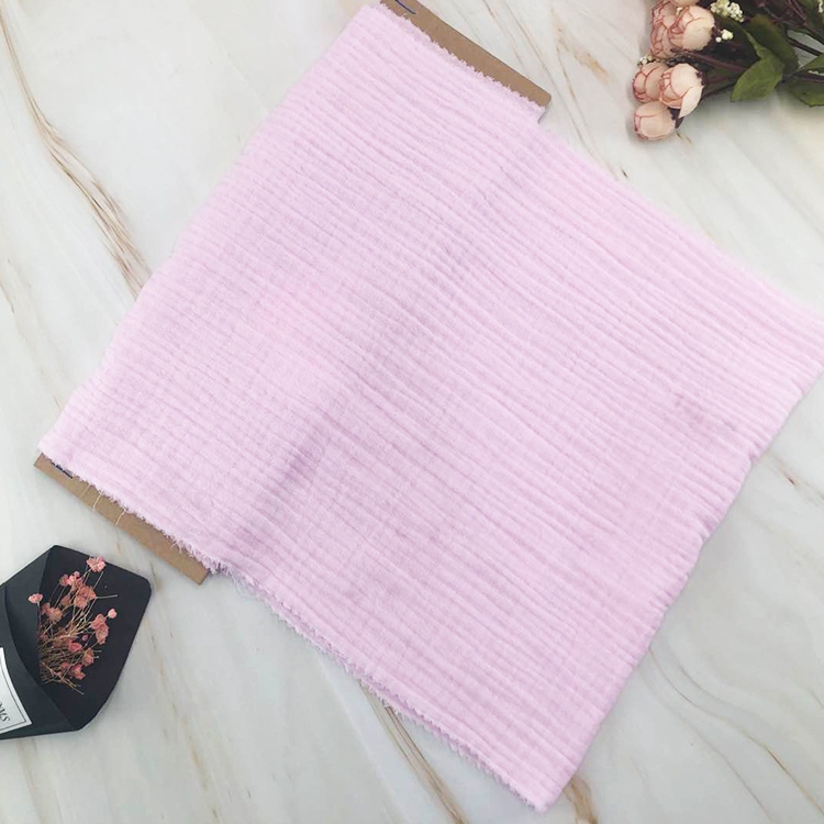 High Quality Stock Lot Solid Color Cotton Muslin Double Gauze Fabric for Baby Towel