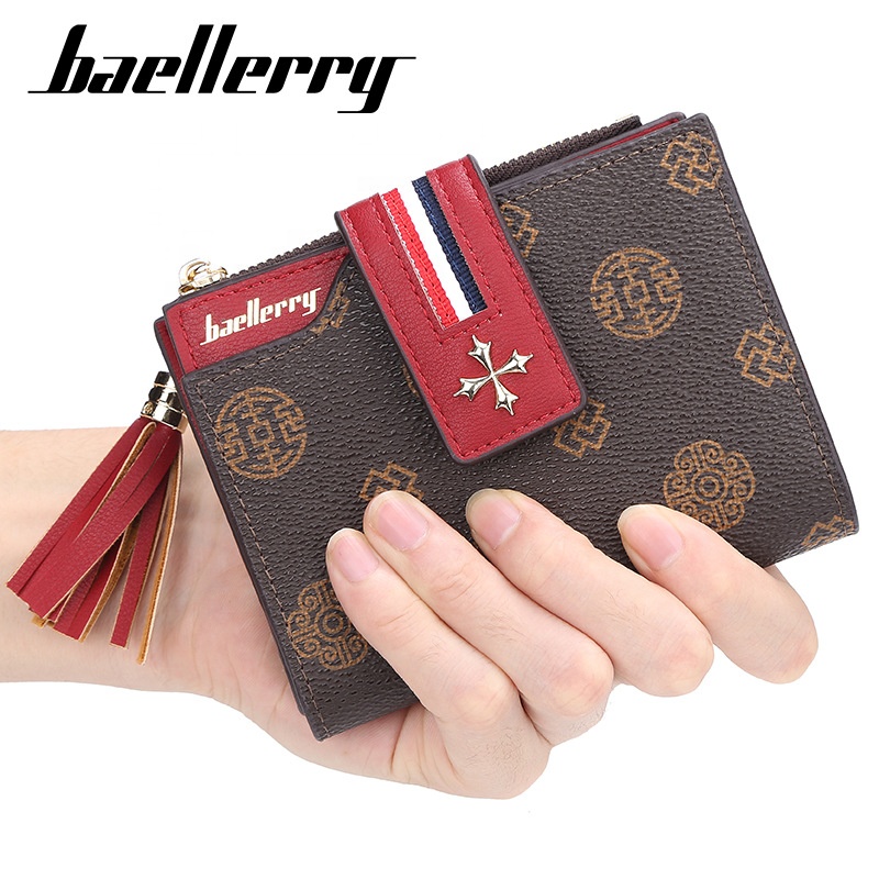 Baellerry для женщин короткий кошелек с кисточкой молнии портмоне обувь для девочек зажимы денег