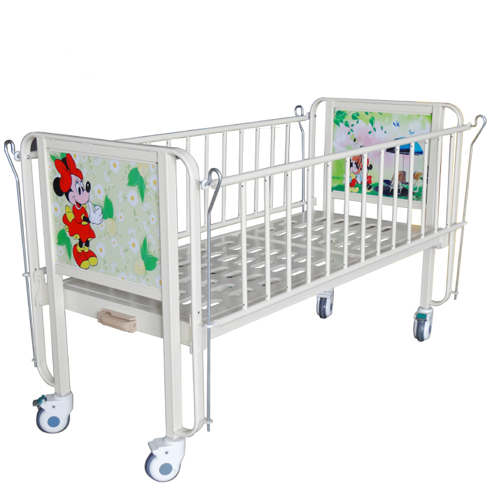 BDB01 Single Function Steel Hospital Furniture One Crank Children Bed For Children Sale