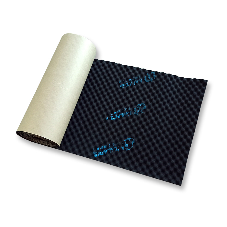 Wholesale wave sound insulation rubber foam self-adhesive wall sound-absorbing cotton household silencer rubber foam