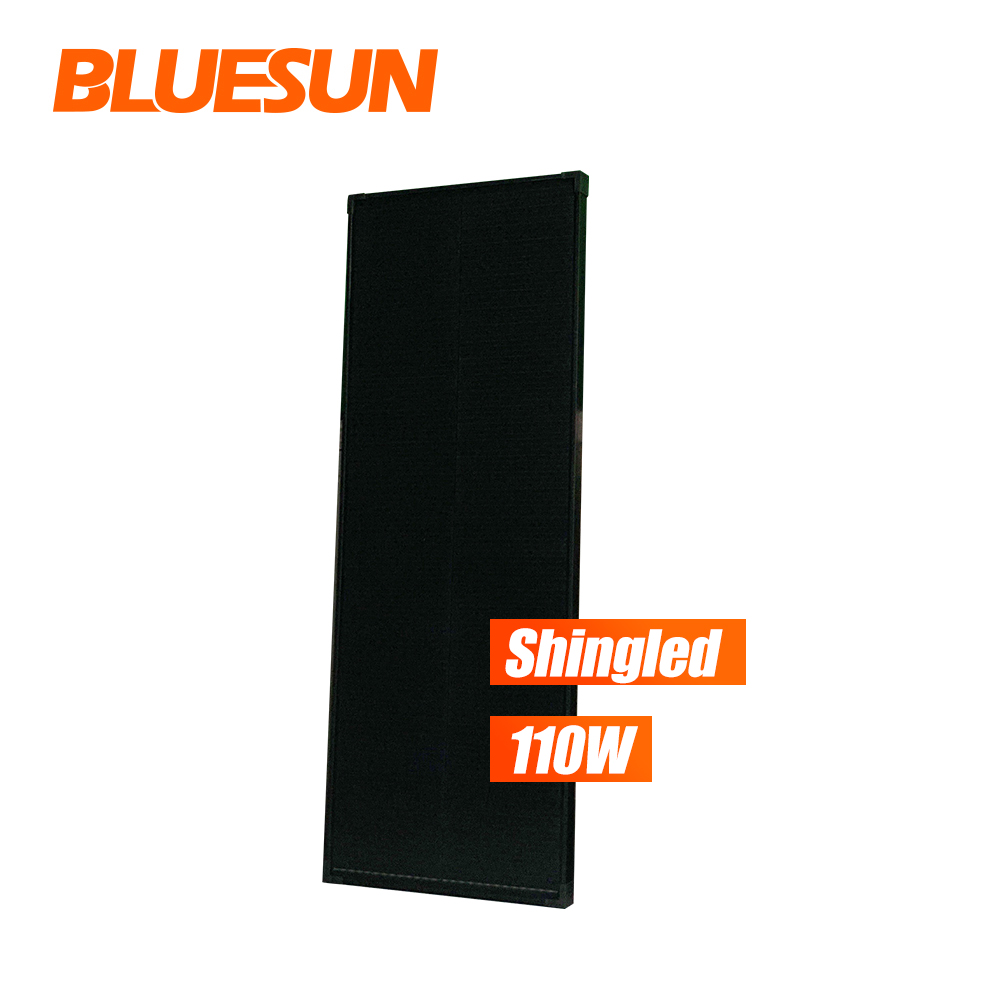 BLUESUN солнечные кровельные черепицы, солнечные пластины, черный PV Solar 110 Вт 80 Вт, новая перекрывающаяся солнечная панель 100 Вт для сборного дома