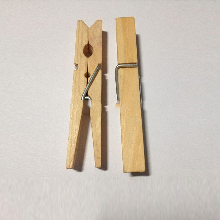 Wholesale custom household original color clothes clip 60 packs laundry mini wooden peg wooden clip wood clip