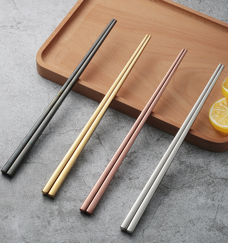 Korean Customized Gold Plated Metal Chopsticks 304 Stainless Steel Chopsticks