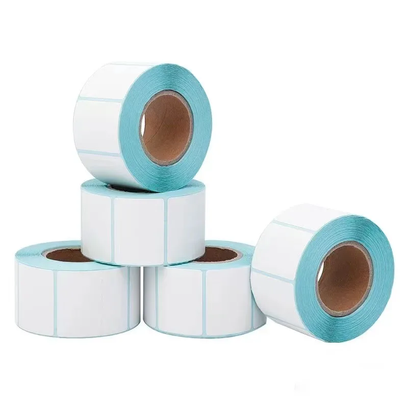 Customized stickers Logo Label Sticker Printed Permanent 80*80mm Thermal Paper Adhesive Paper Label Roll.