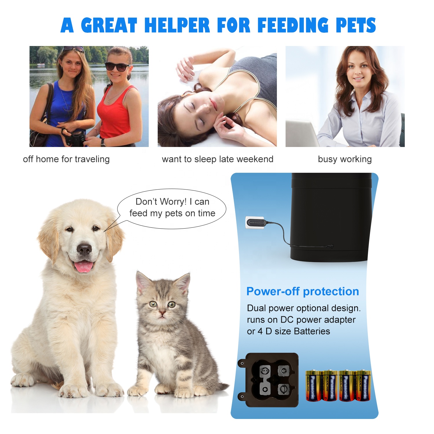 Factory Direct Sell Automatic Feeder Built-in Infrared Sensor with Stainless Steel Bow for Dogs Automatic Food Feeder