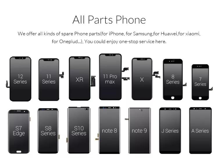 Factory Super AMOLED mobile phone lcd display for samsung S6 S7 S7 edge S8 S9 S10 S20 note 8 phone screen