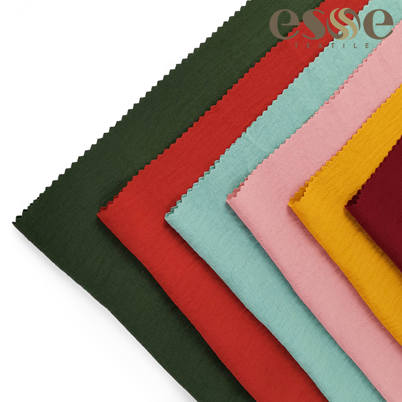 ESSE TEXTILE CEY 4 way стрейчевая креп саржевая атласная ткань 100% полиэстер однотонное окрашенное волокно