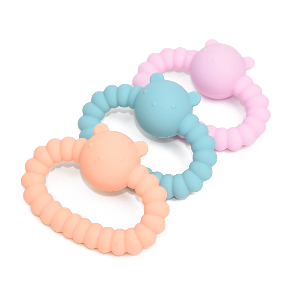 2024 New Style Custom Bpa Free Baby Rattle Teething Toys Bpa Free Silicone Teething Toys Silicone Baby Teether