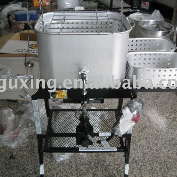 Уличная 36QT алюминиевая фритюрница с круглой основой