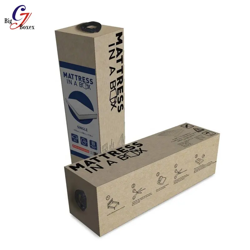 5-Ply FSC Flexo Printing Custom Long Shipping Boxes Large Corrugated Cardboard Packaging Carton Boxes For Packing Bedding