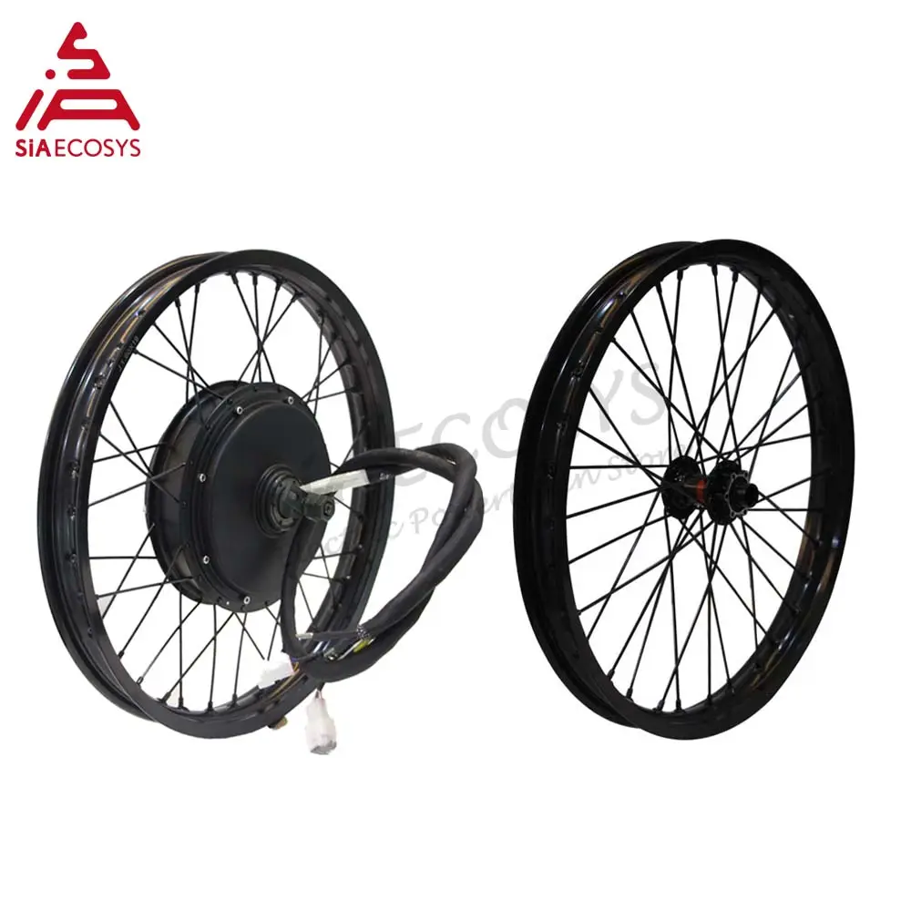 SIA 19*1.6inch 17*1.6inch 3000W 205 50H V3TI 650RPM 5T Spoke Wheel Hub Motor Wheel kit for electric bike rear and front wheel