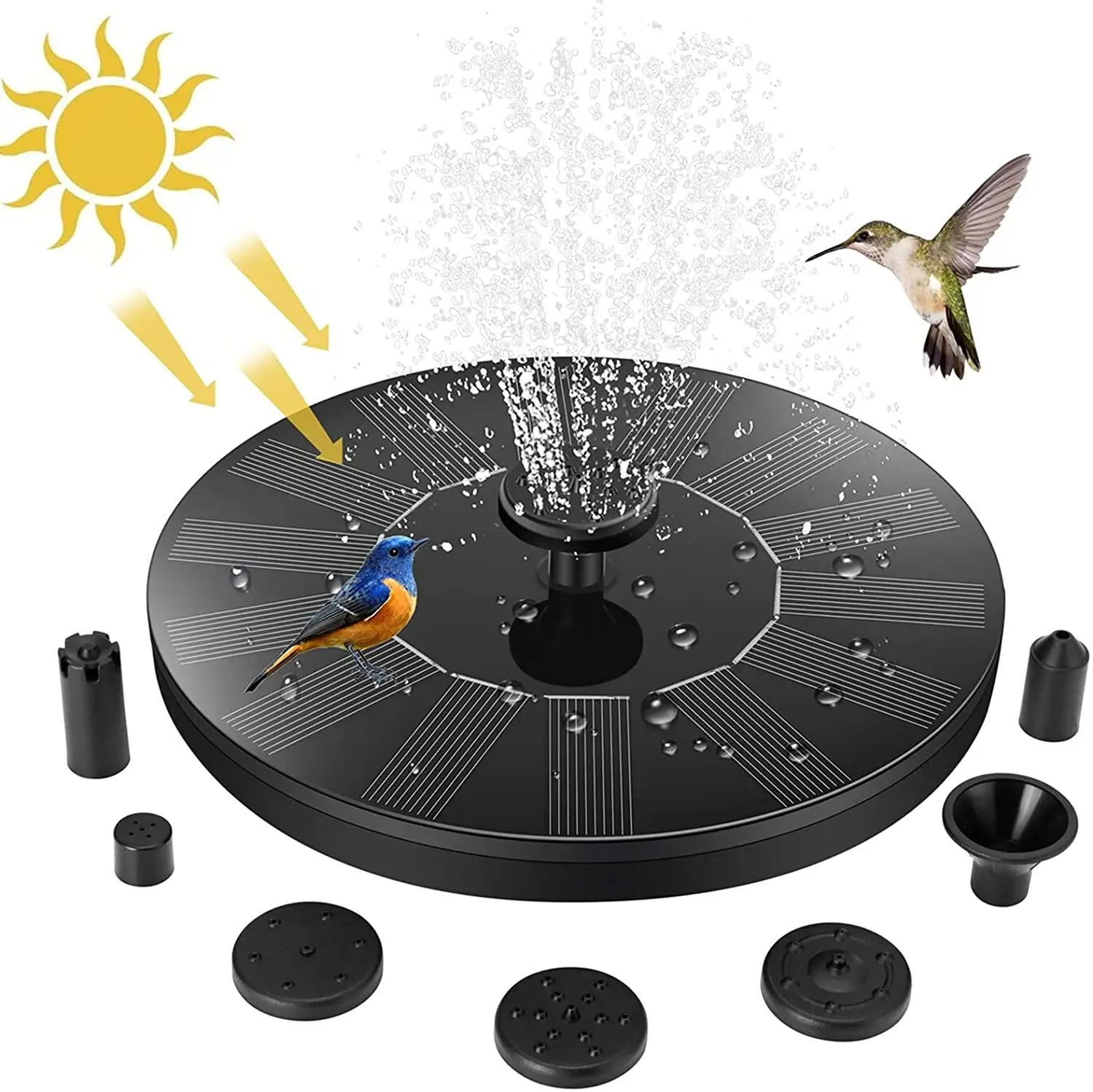 Outdoor Decoration Floating Solar Fountain Mini Solar Panel Powered Water Fountain Pump