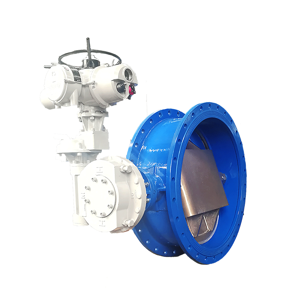 Double eccentric sealing double flanged butterfly valve Electric butterfly valve without electric actuator cabinet