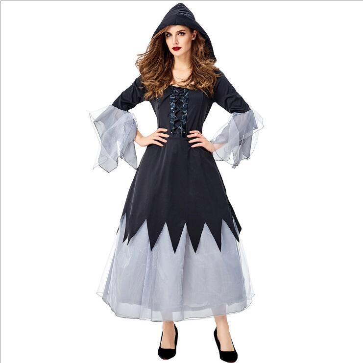 Halloween dress cosplay clothes Women Cool Witch Costume Classic Darling Witch Halloween Costume sorceress dress