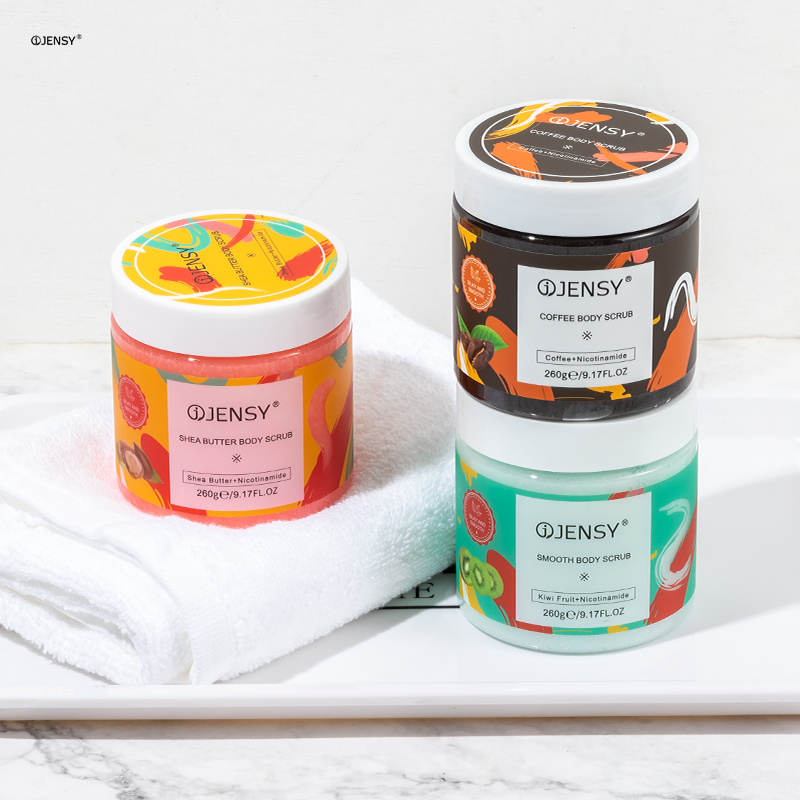oem exfoliating natural organic whitening sugar custom lemon coffee brightening private label shea butter wholesale body scrub