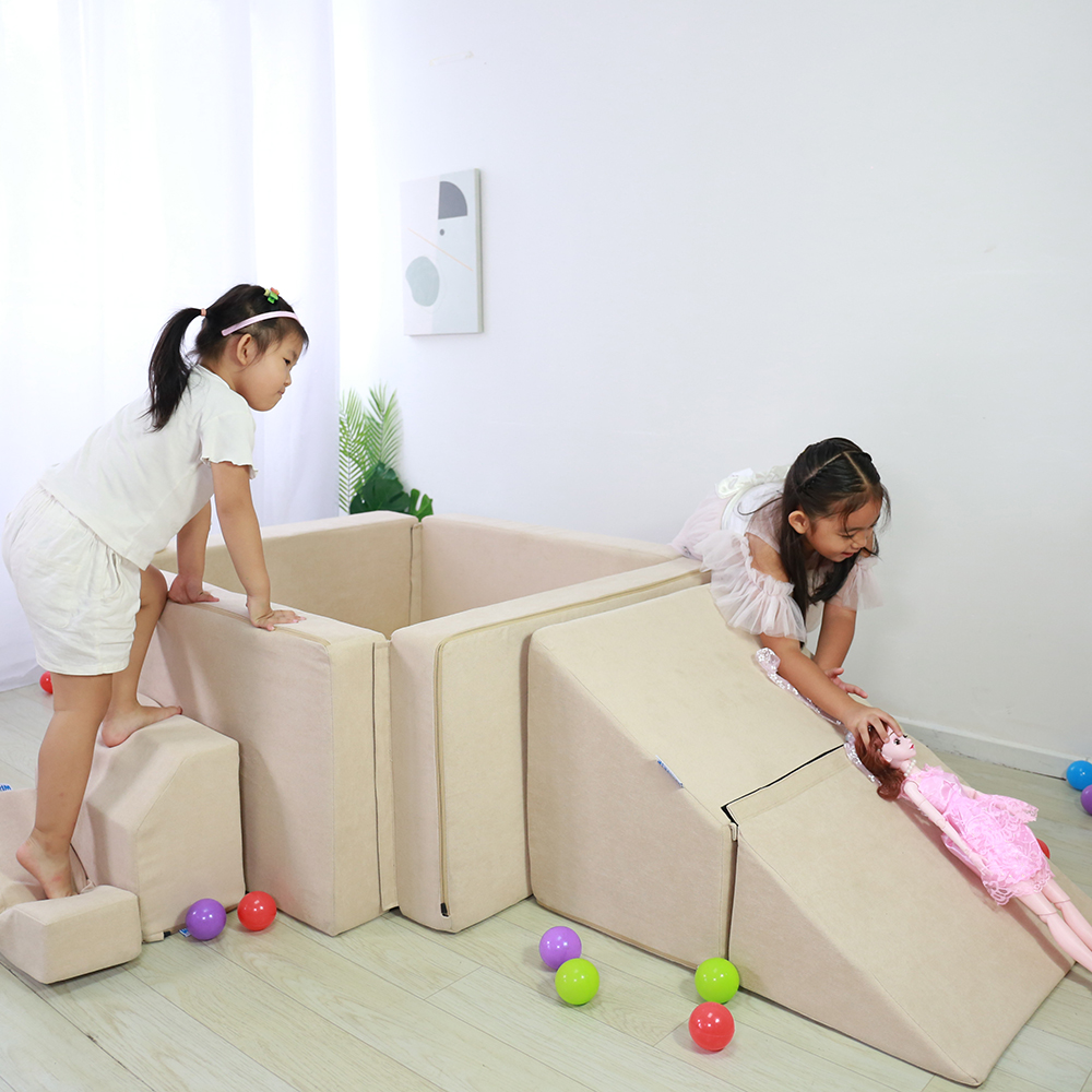 SAIEN DIY Foldable Lazy Sofa Soft Baby Play Bed Children Play Baby Mini Kids Sofa/Cushion Fun Game Children Play Couch