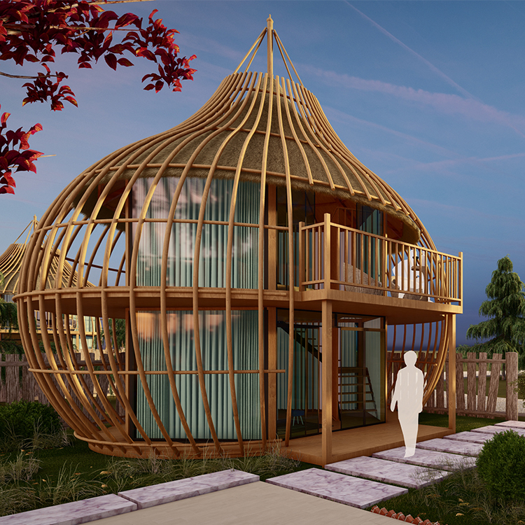 outdoor large luxury kit homes 2 story prefabricated house prefab hotel resort container home 40ft for accommodation