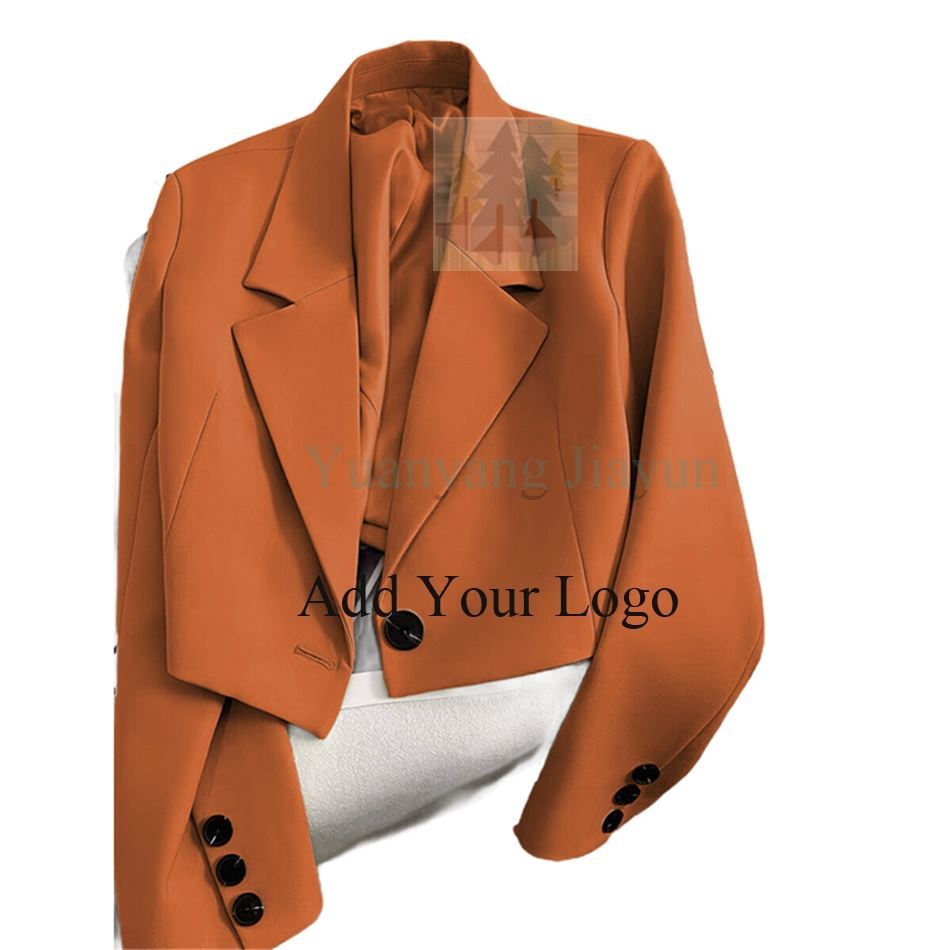 Ready Stock Single-breasted Patchwork Sleeve Pockets Lining Dress Women Suit Blazers Fashion