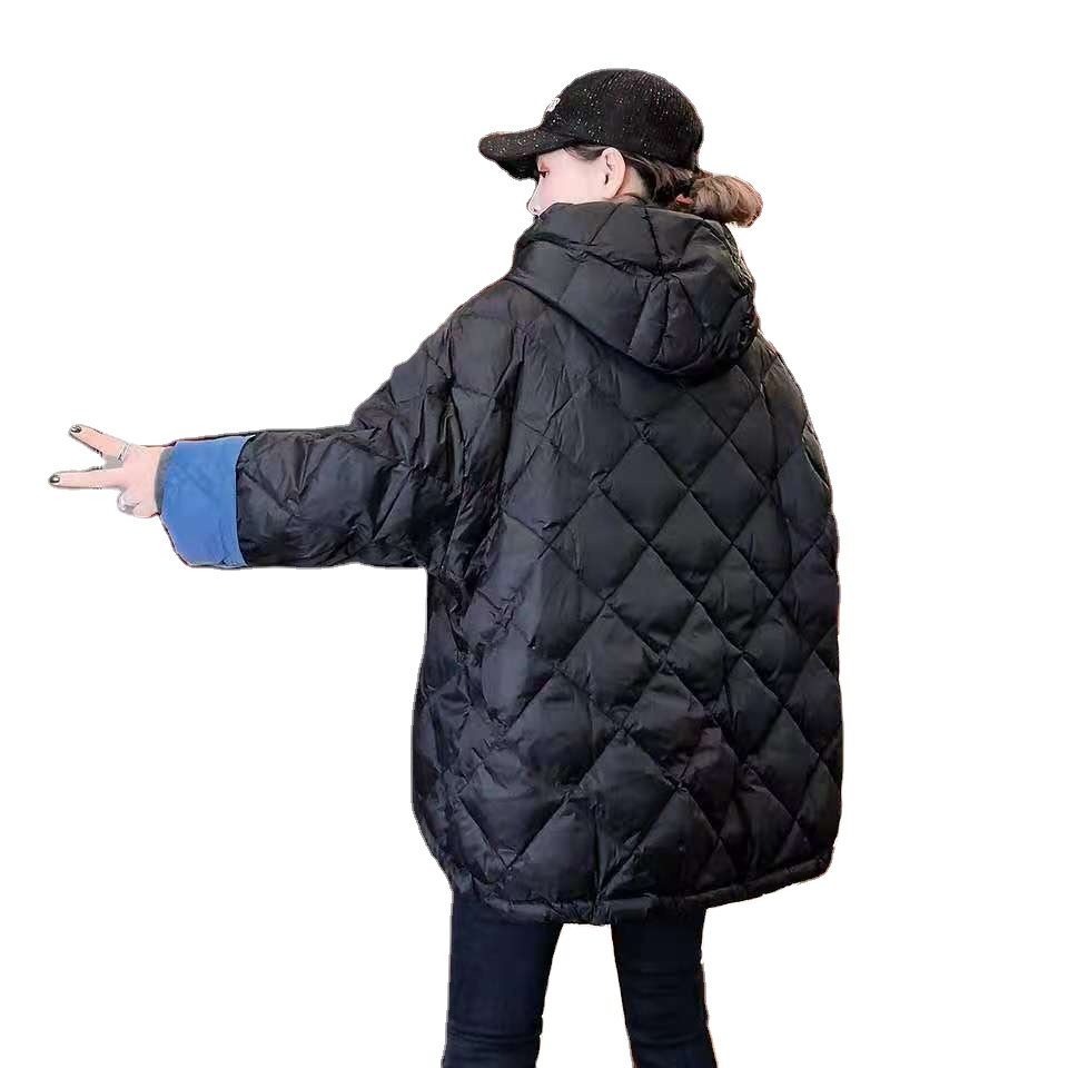 2021 Women's streetwear hip hop pullover light down coat