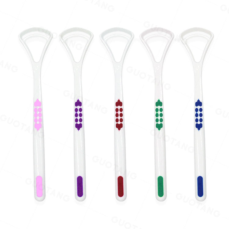 2021 Custom Personalized Portable Rubber Plastic Soft Scraper Tongue Cleaner For Good Breath