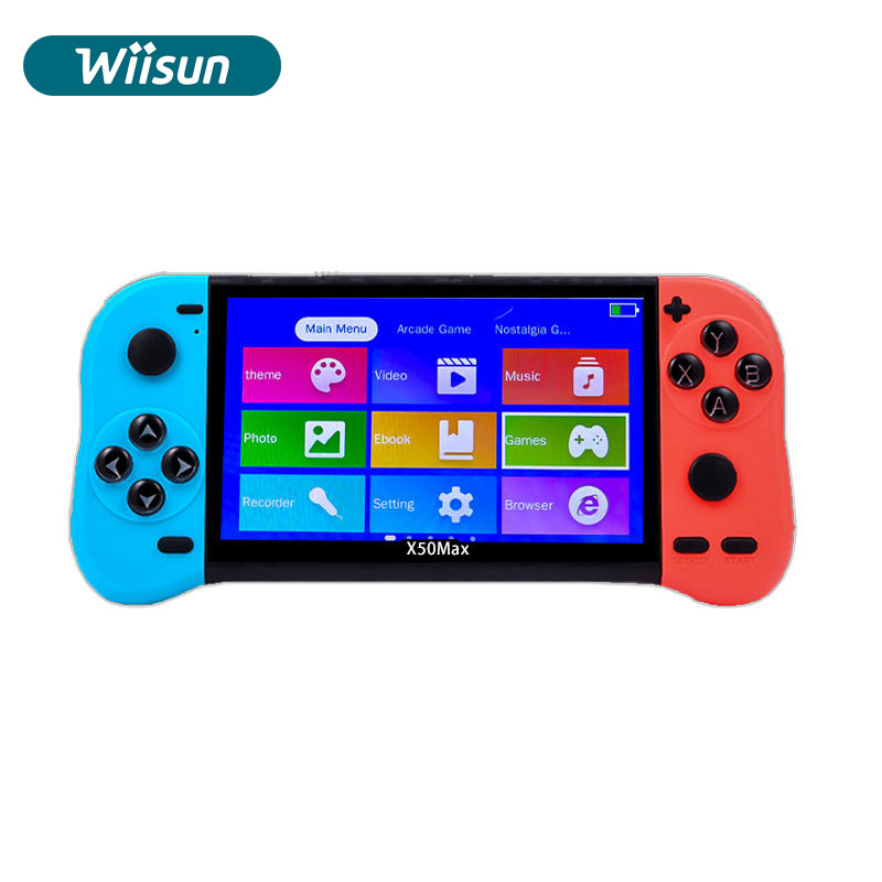 Портативный игровой плеер YE X50 Max с экраном 5,1 дюйма, портативная игровая консоль для видео, Классическая игровая консоль в стиле ретро для NES/SFC