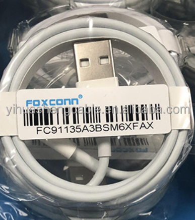 100% Foxconn usb-кабель 1 м, 2 м, 2 м, чип E75, оригинальное качество, 2 А, USB-кабель для зарядки iPhone, высокоскоростной кабель для зарядного устройства Apple