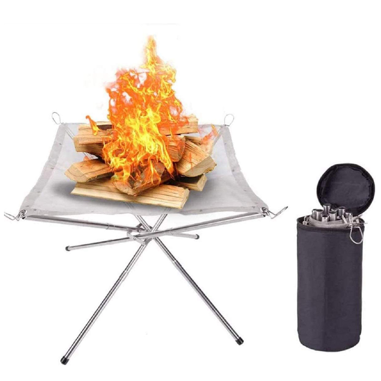 Fire Pit Outdoor Table for Camping Outside Camping Fire Pit Foldable