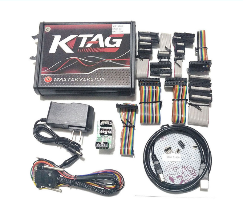 KTAG ЕС красный V7.020 4 светодиодных 2,25 SW онлайн KESS V5.017 K-TAG 7,020 мастер KESS 5,017 OBD2 тюнинг программатор системного блока управления диагностический инструмент