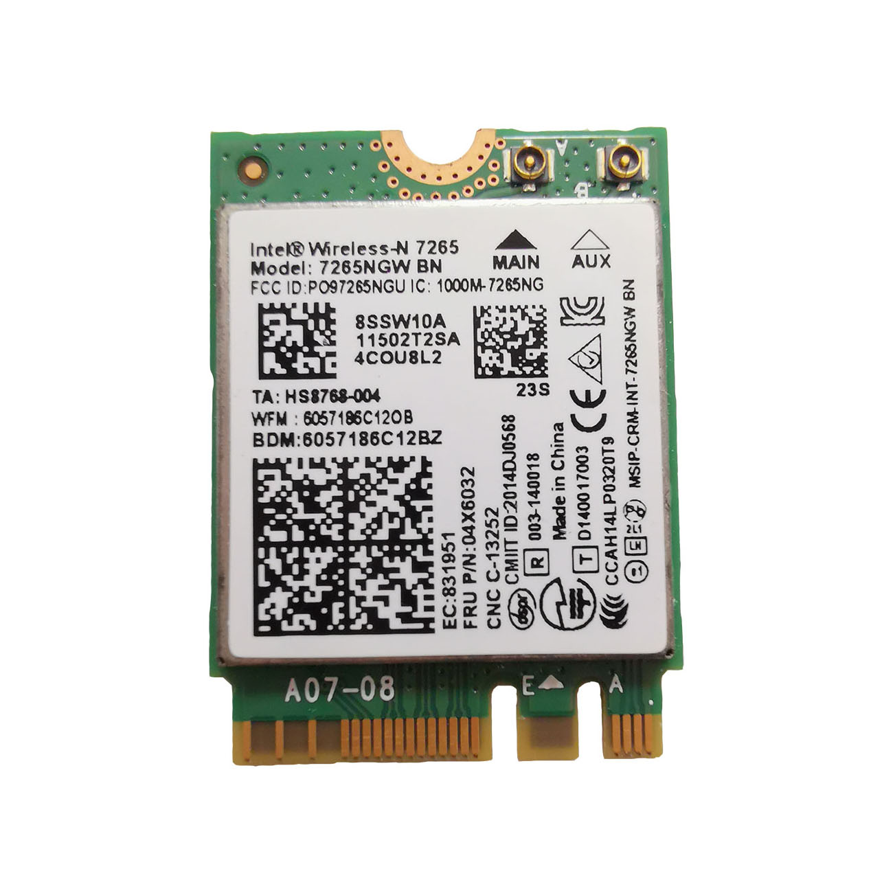 867 Мбит/с Двухдиапазонная Беспроводная-AC 7265BN WiFi карта для Lenovo Yoga 12 Yoga 14 Yoga X1 карбоновая Совместимость 04X6032