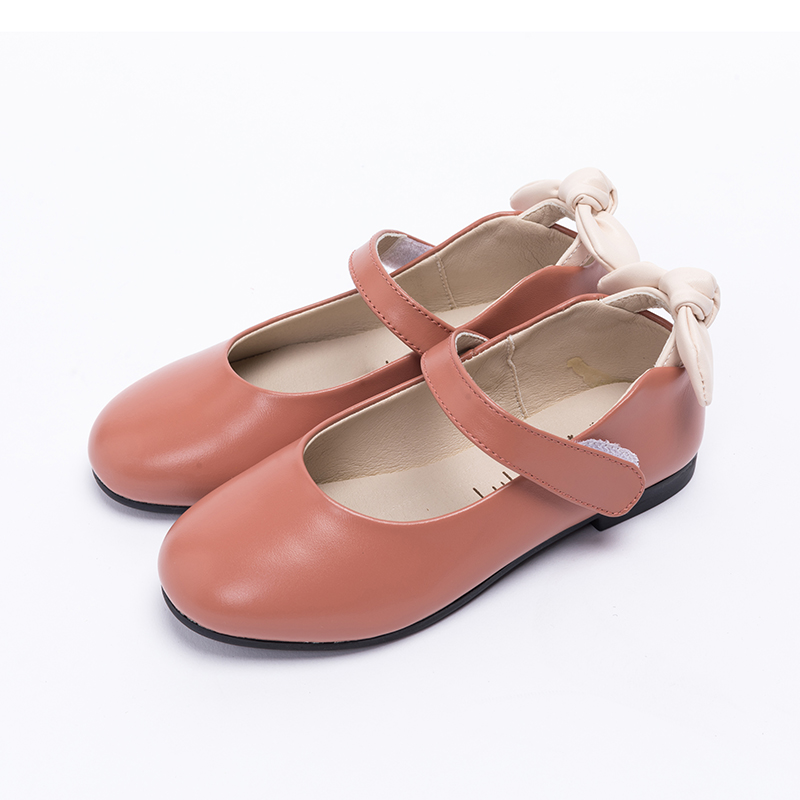 Beautiful Princess Children Girl Genuine Leather Shoes Flat Baby Dress Shoes