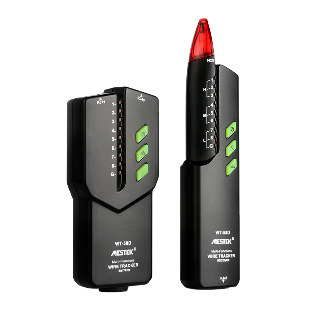 MESTEK WT58D RJ45 RJ11 телефонный провод трекер Ethernet LAN Сетевой провод кабеля Ethernet кабельный тестер детектор линии Finder