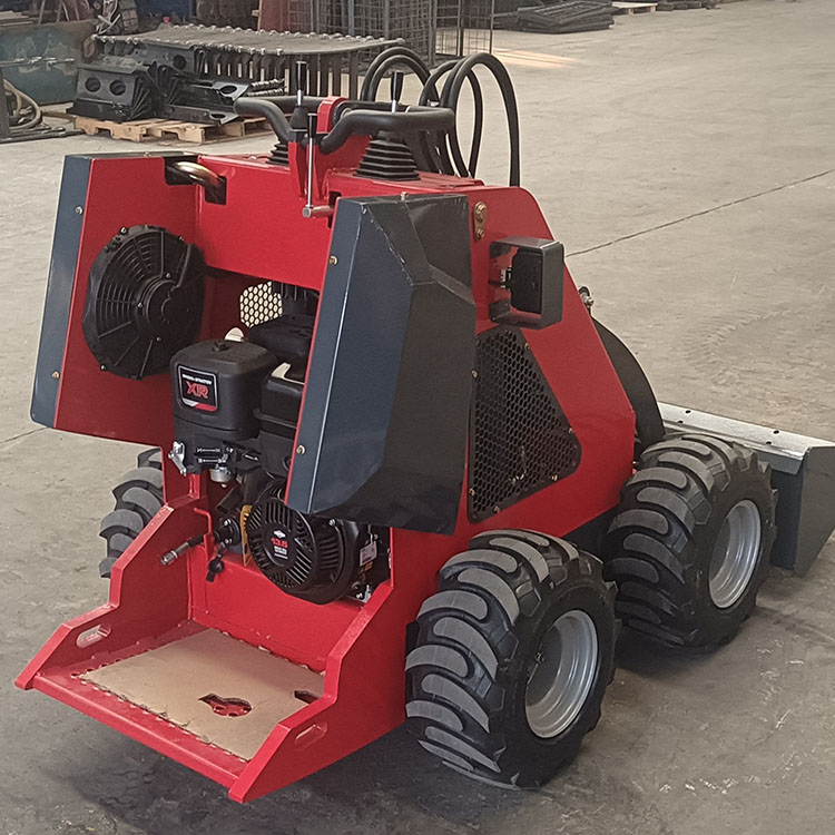 Chinese Mini Small caterpillar Skid Steer Loader With Track Snow Cleaner Street Sweeper Removal Machine On Price For Sale