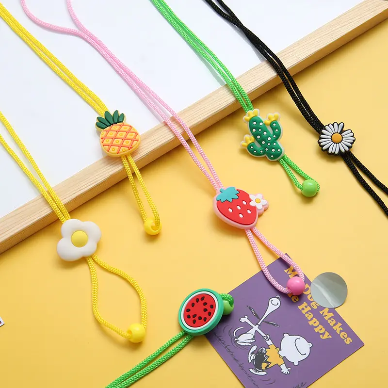 Cartoon PVC Patch Adult Children Lanyard Can Be Adjusted To Prevent The Drop Drop And Throttle Ears Without Trace
