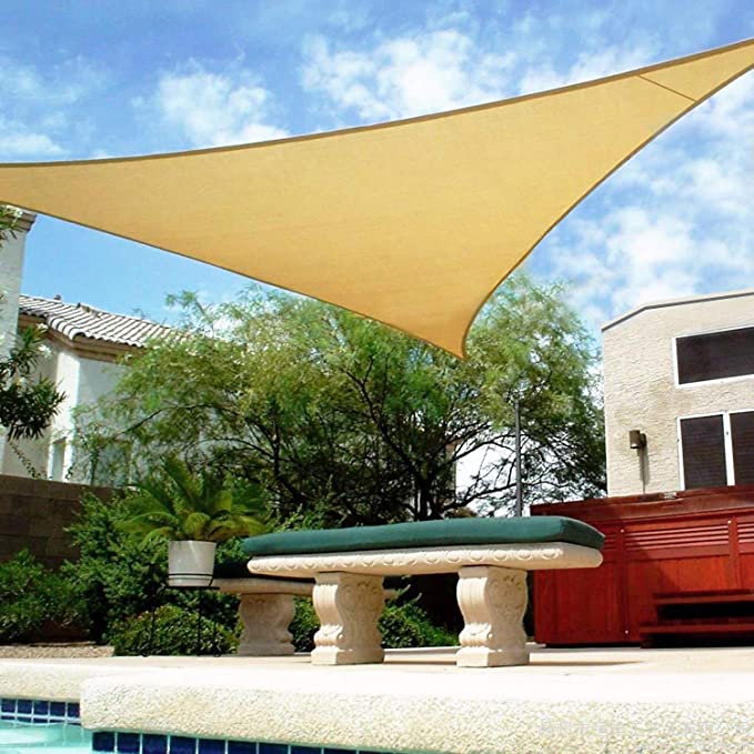 Shade&Beyond 12'x12'x17' Outdoor Sun Shade Sail Triangle Sail Shade Canopy for Patio Lawn Garden