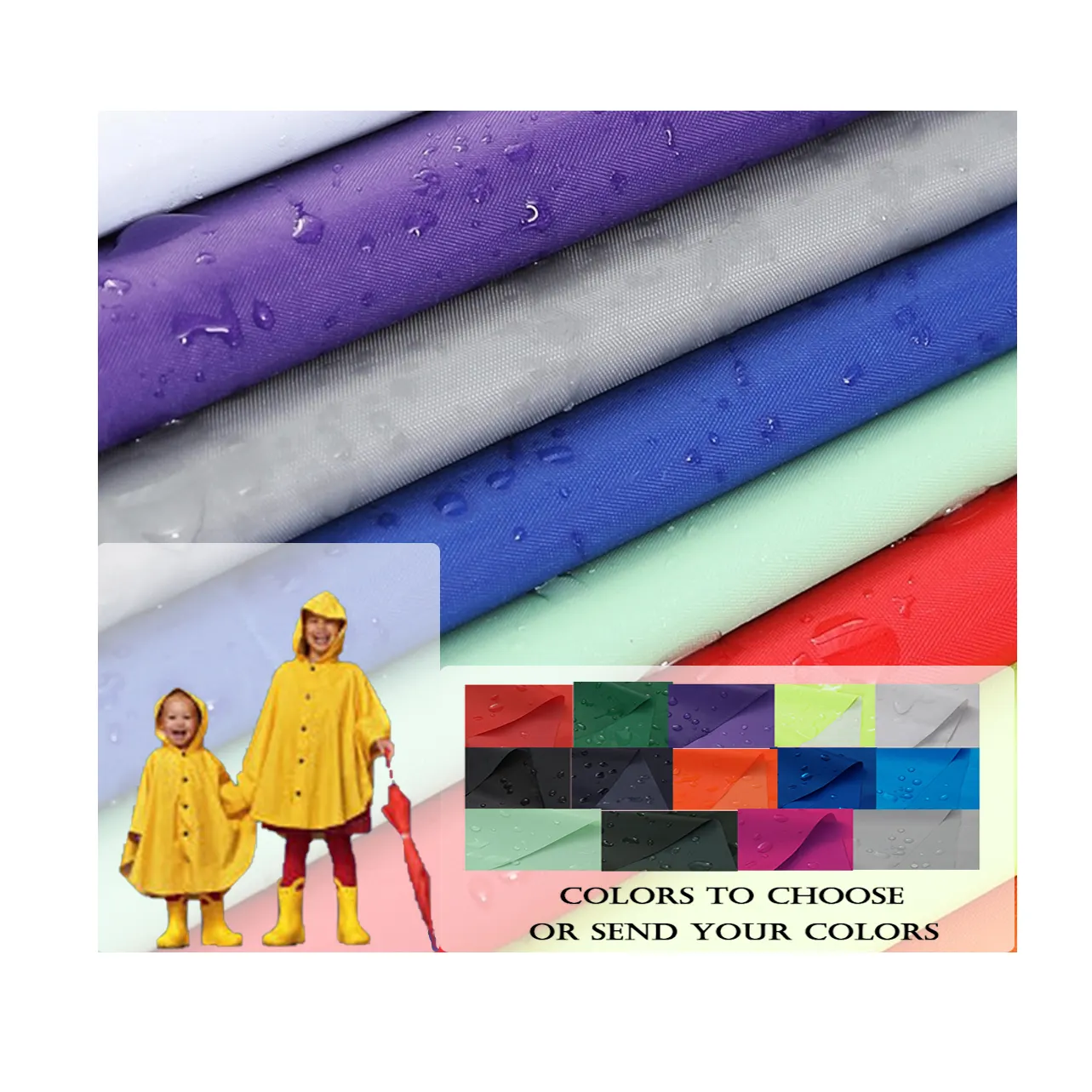 190t 210t taffeta fabric waterproof 100% polyester fabric pu pvc pa coating recycled repreve fabric price GRS certified nylon