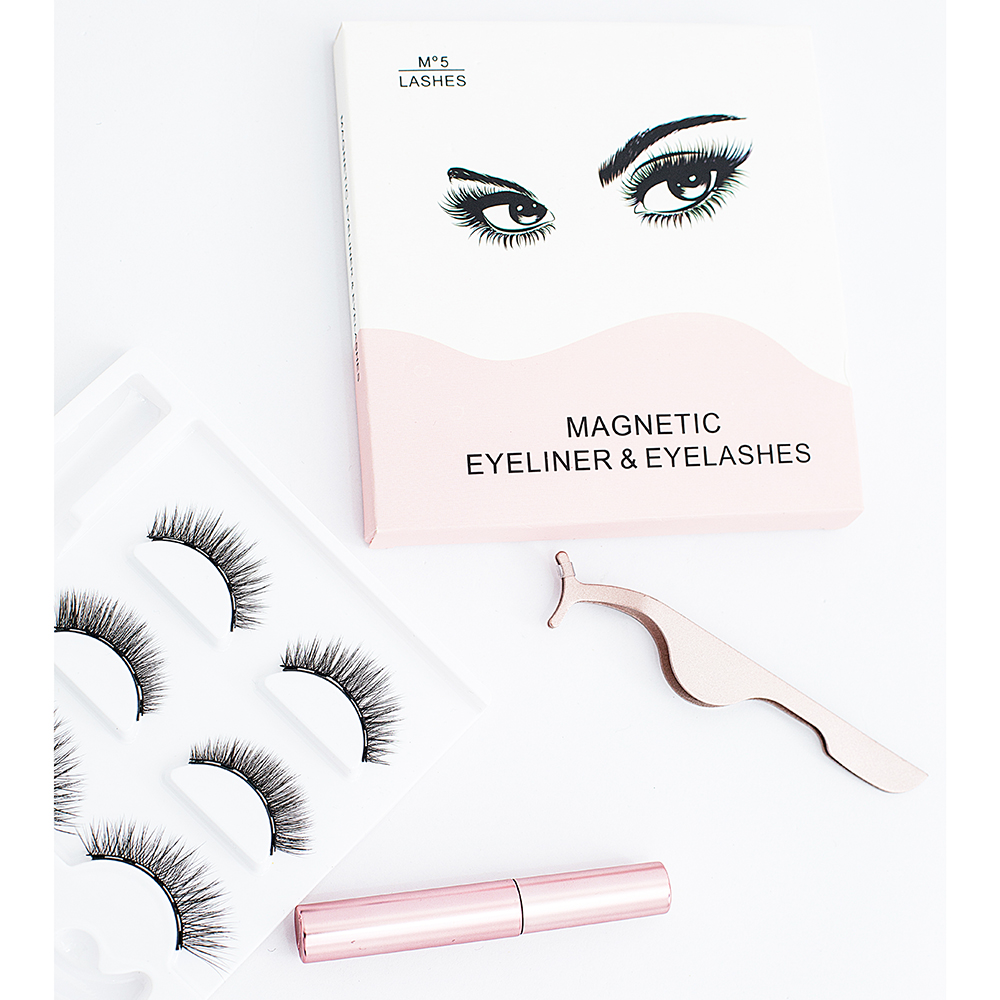 Wholesale 5 pairs magnetic eyelashes Price discount Wholesalers can customize magnetic eyelashes